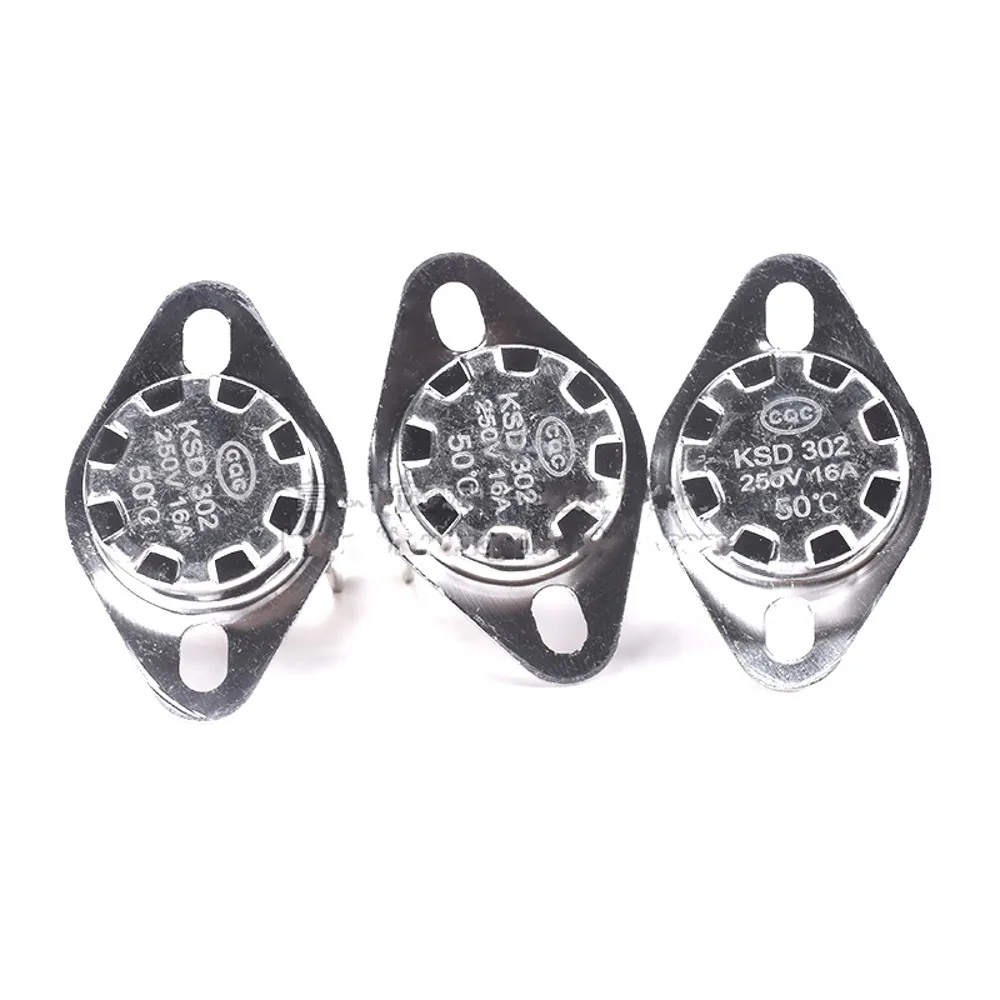50PCS Thermostat NC KSD302 40C-300C Ceramics 16A 250V 40C 45C 50C 120C 130C 85C 90C 95C 180C Normally Closed degree thermal fuse Ceramic Fuse SMD Fuse