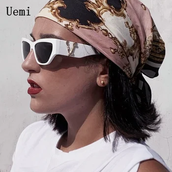 Fashion Cat Eye Sunglasses Women Retro Luxury Designer Brand Black Sun Glasses With V UV400 Eyewear Shades 1