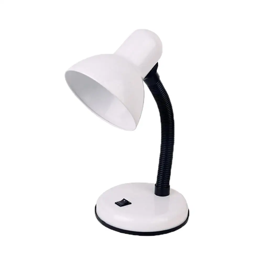 Reading Light 180 Degrees Rotated Desk Lamp Hose Clip Table Lamp Portable Night Light Physical Push-type Switch&Eye Protection - Цвет корпуса: Белый