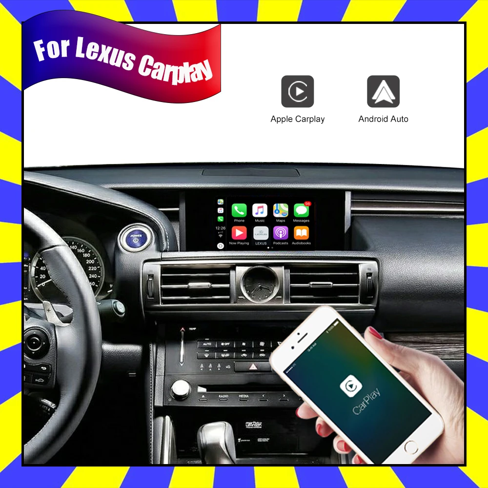 Беспроводной автомобильный экран Apple CarPlay Android для Lexus Is300f IS350F IS200t IS 350F аудио GPS