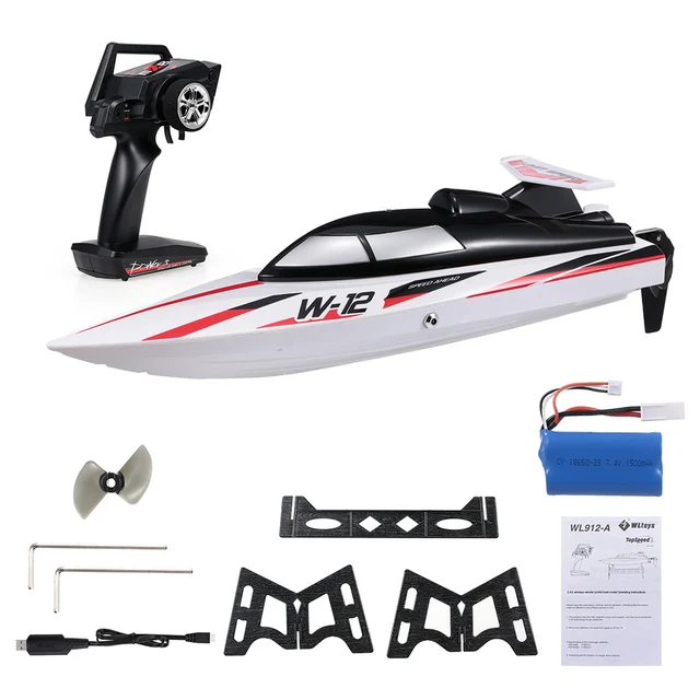 WLtoys WL912-A RC Boat 2.4G 35KM/H High Speed RC Boat Capsize Protection Remote Control Toy Boats RC Racing Boat 6