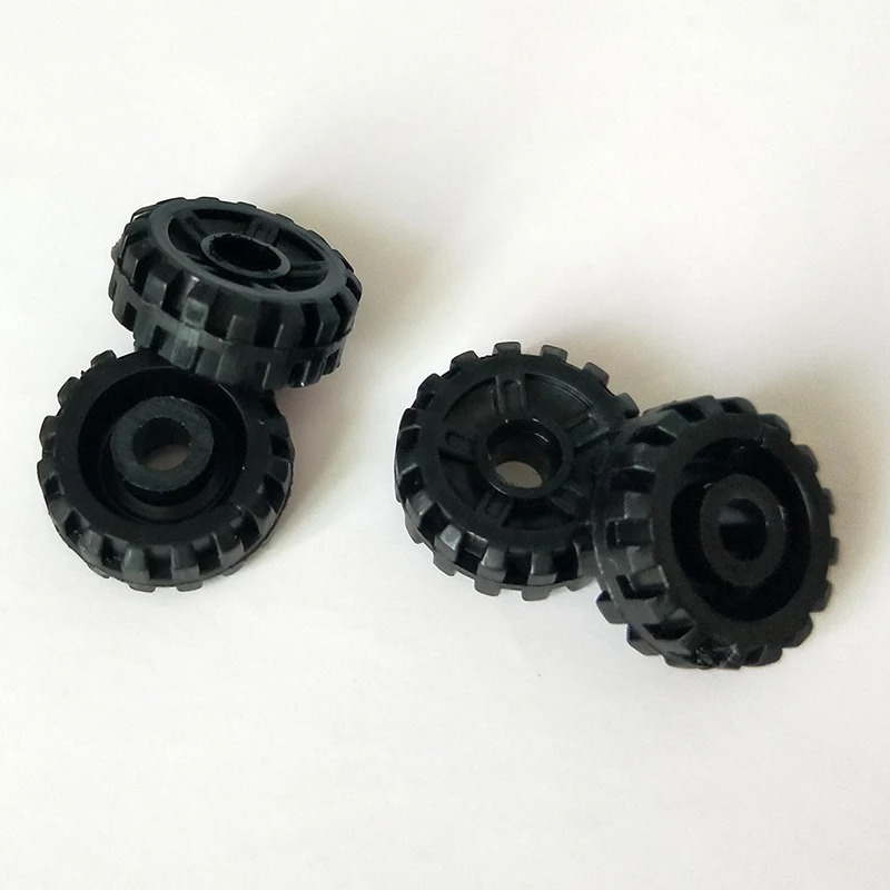 BEIMONGO строительные блоки MOC шины Φ15x6мм колеса 20 шт DIY детские игрушки интеллектуальные могут быть compitabled - Цвет: Black