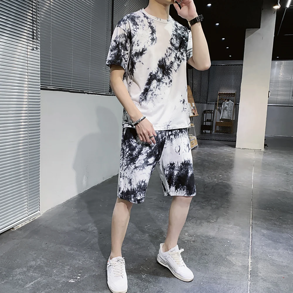 T Shirts Sets Men 2020 Summer Loose 