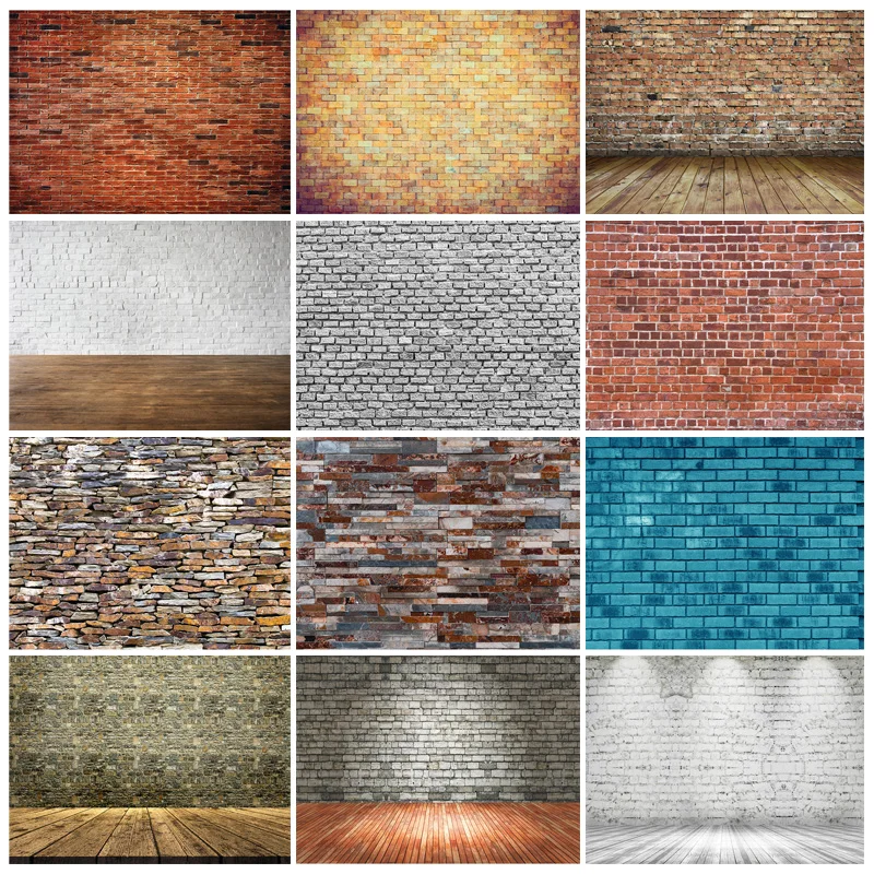 

SHENGYONGBAO Vintage Brick Wall Backdrop Vinyl Photography Backdrops Photographic Background For Photo Studio Props 210326CAJ-04