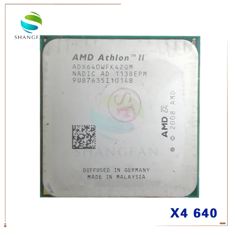 Четырехъядерный процессор AMD Athlon X4 640 3GHz ADX640WFK42GM ADX640WFK42GR 95W Socket AM3 938pin|socket am3|amd athlon x4