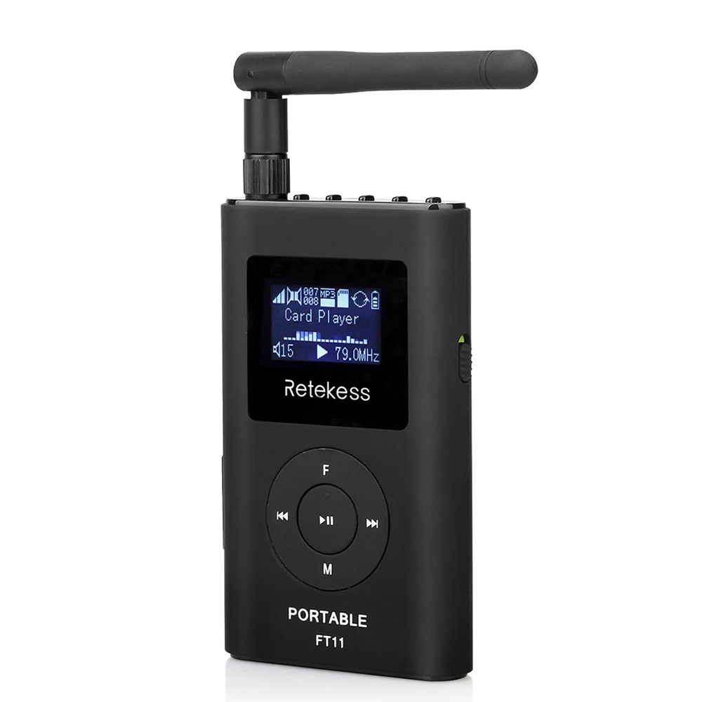 

Retekess FT11 Handheld Wireless FM Transmitter MP3 Broadcast Radio AUX TF Card Slot 2000mAh Battery for Car Meeting Tour Guide