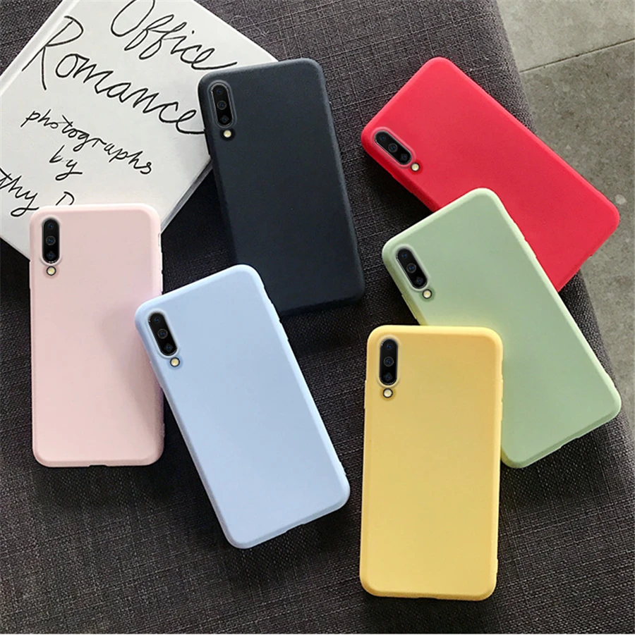

Silicone Case For Samsung Galaxy A30 A40 A50 A10 A20 A70 Solid Candy M10 A20 M20 A7 2018 Note 10 9 S7 S8 S9 S10 Plus Cases Cover
