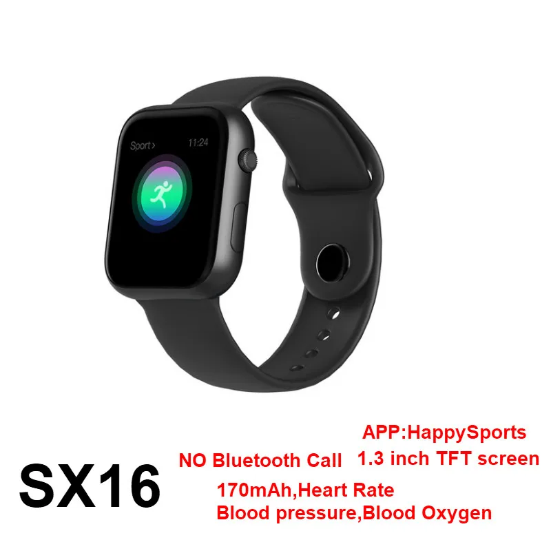 Смарт-часы с Bluetooth и функцией вызова, W34, мужские фитнес-часы для измерения давления, ЭКГ, монитор сердечного ритма, умный браслет, спортивная одежда, женские спортивные часы - Цвет: sx16 black