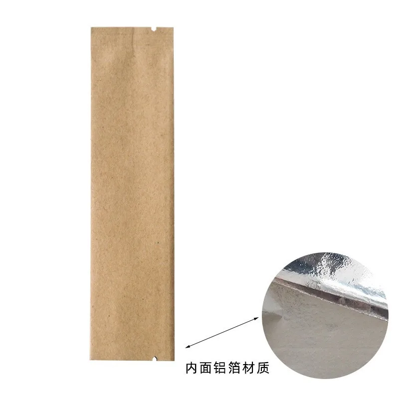 100 Stück Verdickte Aluminiumfolie Lange Verpackungsbeutel für Kaffee, Milchtee, Mahlzeitenersatz-Pulver – Detail 6
