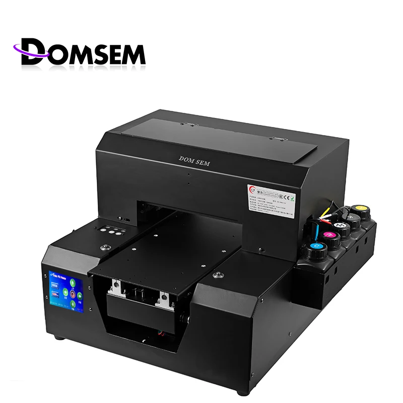 

DOMSEM Small Size UV Printer With Original From EPSON R330 Electric Print Head For DIY Customized Phone Case Business Card