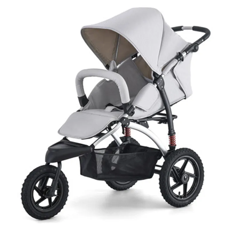 BabyBoom детская коляска, трехколесный велосипед, детская коляска для бездорожья, светильник с высоким ландшафтом, может сидеть, трехколесная тележка lieBaby - Цвет: 508-03