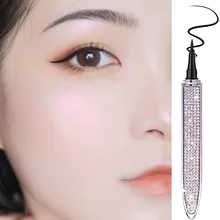 Водостойкая жидкая подводка для глаз Звездный бриллиант блестящие быстросохнущие инструменты для макияжа долговечная подводка для глаз черная QS888