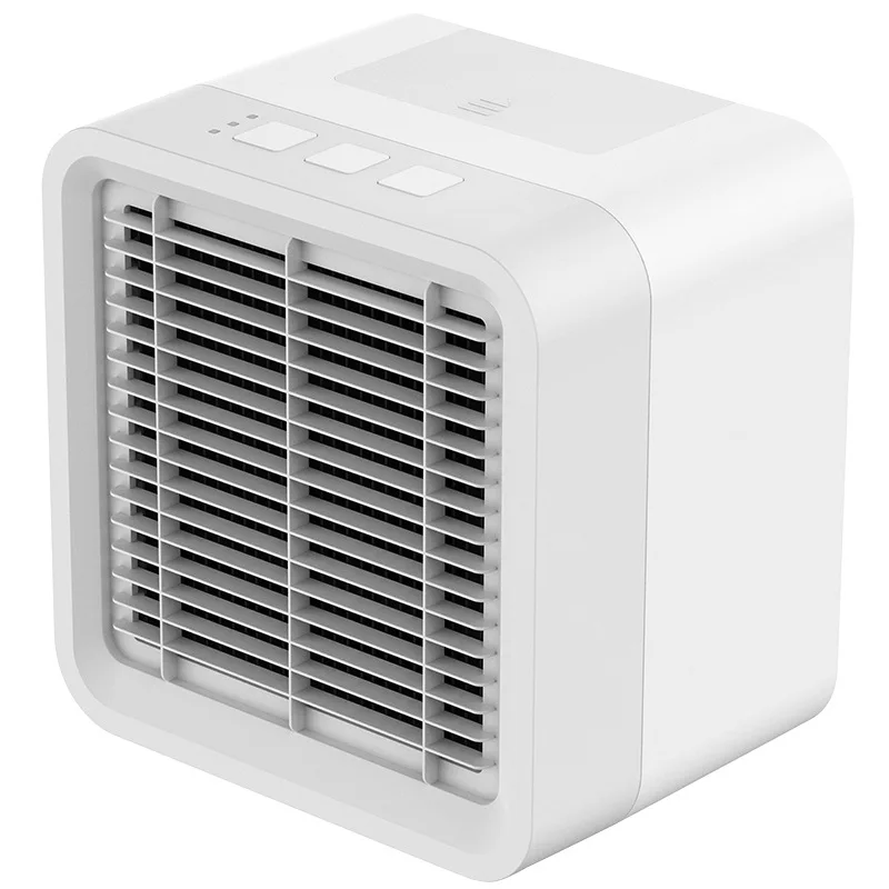 Portable Air Conditioner Fan,4-in-1 Personal Evaporative Air Cooler Mini Air Humidifier Purifier Ultra-Quiet Desktop Cooling Fan with 7 Color LED Night Light With Portable Handle for Home Office Baby