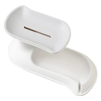 

Container Nordic Double Layer Hotel Bathroom Storage Household Home Soap Dish Rotatable Detachable Drying Tray Draining Hole