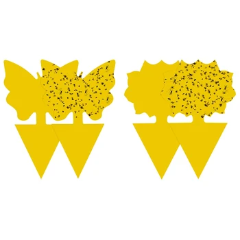 

48 Pcs Plug-in Fly Trap Plates Sticker for Plants on the Balcony Garden,Protection Plant From the Mosquito Aphids&Vermin