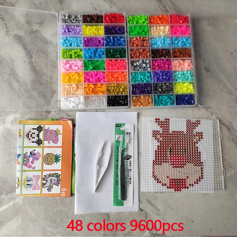 5mm beads 24/48/36box packing Hama beads Education Toys Iron beads handmaking perler Fuse beads diy toy Free shipping 14