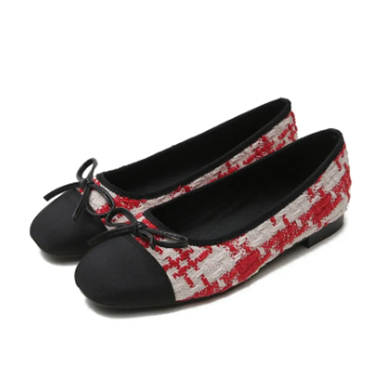 Women's flat shoes women's casual shoes women's small white shoes women's shallow soft soled flat shoes women's Bow Shoes