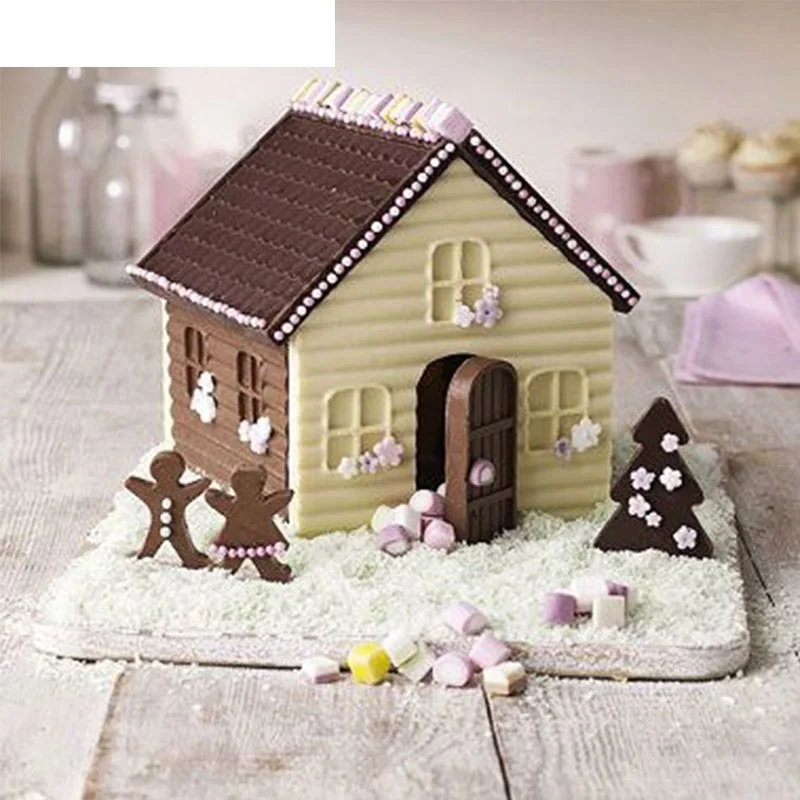 SILIKOLOVE 3D дом силиконовая форма для шоколада форма для выпечки торт декоративные инструменты для выпечки Sugers формы
