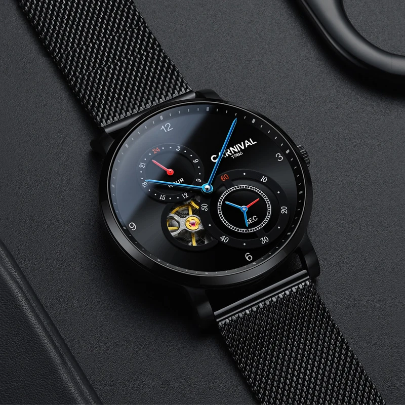 

Carnival Men's Watch Mechanical Automatic Watch waterproof Multi-color optional Brand luxury waterproof stainless steel watch