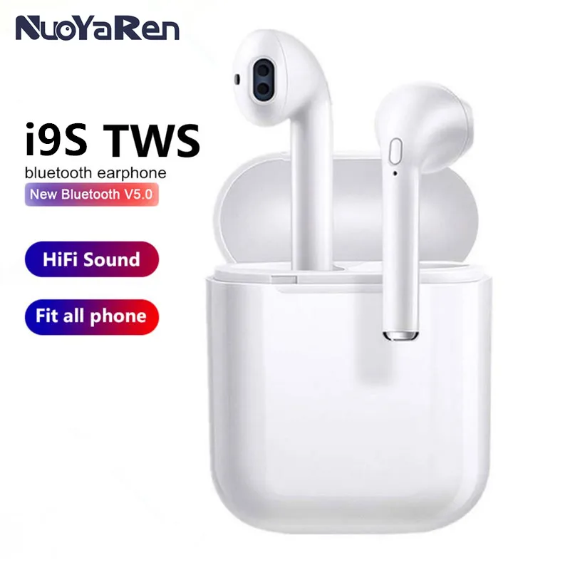 I9s tws Bluetooth 5,0, наушники, мини наушники, беспроводные наушники, Спортивная гарнитура с зарядным устройством, микрофон для Xiami huawei, смартфон