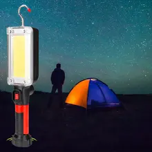 Светодиодный светильник для работы, водонепроницаемый светодиодный ремонтная лампа, портативный уличный перезаряжаемый рабочий Магнитный светильник с зажимом на крючке для приключений, кемпинга