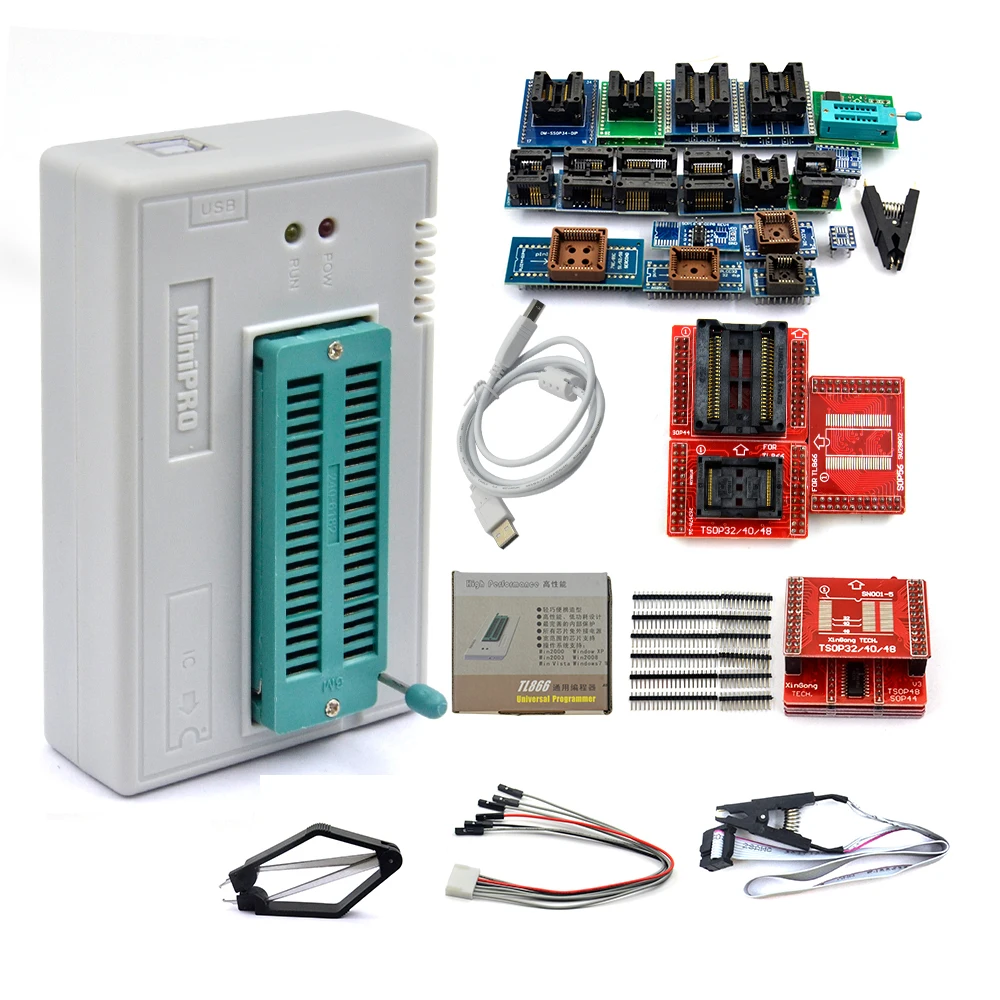 USB программатор Sinstar V10.27 Minipro TL866II Plus поддержка 15000 + IC SPI Flash NAND EEPROM MCU PIC AVR высокое