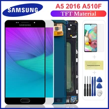 ЖК-дисплей для Samsung Galaxy A510 A510 A510F, дигитайзер сенсорного экрана с рамкой в сборе, замена