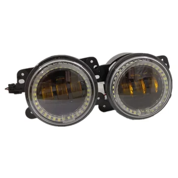 

2PCS 4Inch Round LED Fog Lights 30W 3000K LED Off Road Fog Lamps for Jeep Wrangler JK TJ LJ Grand Cherokee