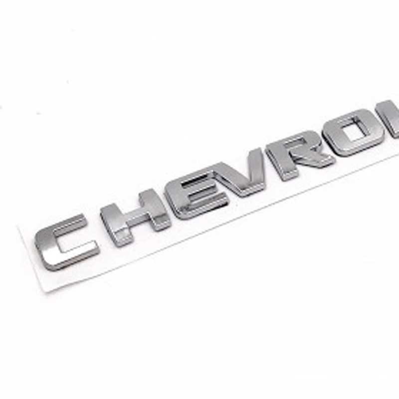 

2Pcs 19CM * 1.8CM for C-H-E-V-R-O-L-E-T ABS 3D Letter Micro-label Car Trunk Body Decoration Accessories for Chevrolet