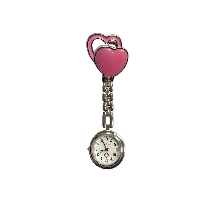 

New Chest Sweet Heart Pocket Watch Doctor Nurse Watch Warm Quartz Table Quartz Alloy Chain Brooch Pocket Watches with Clip Gift