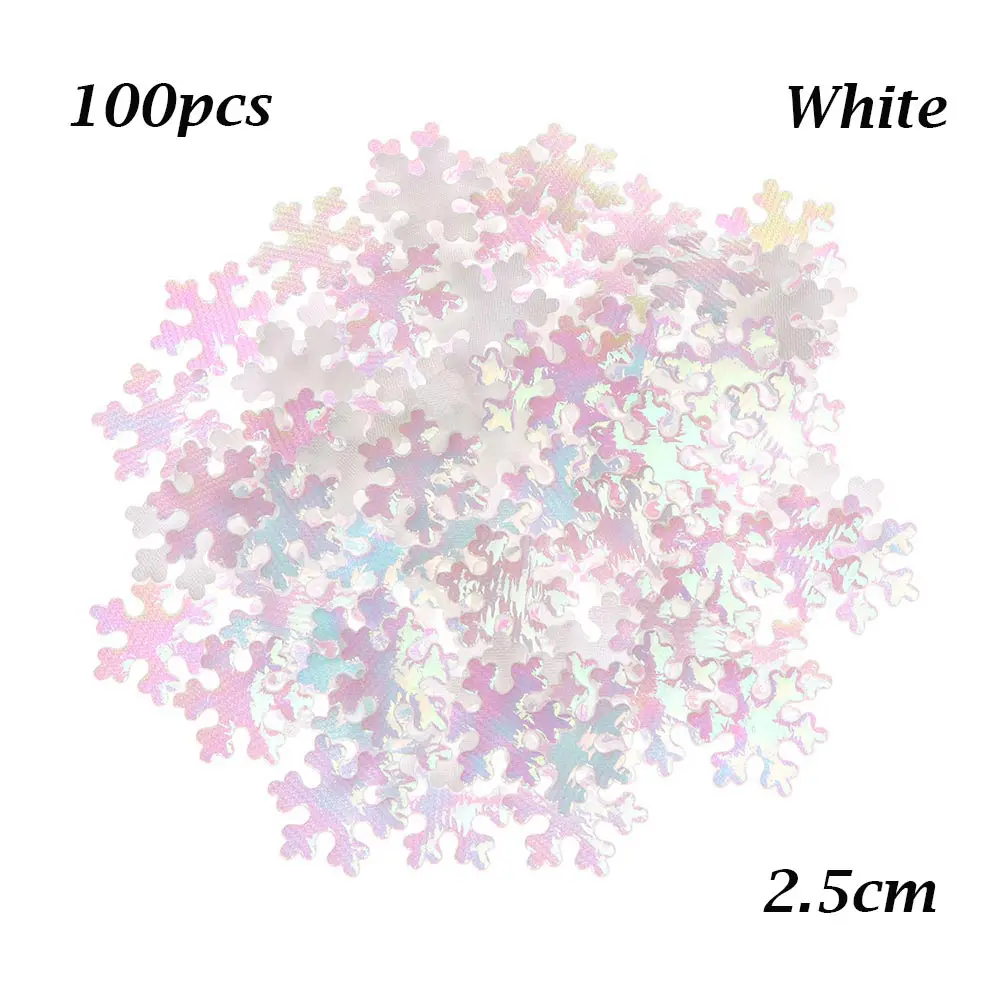 10 100/200/300Pcs Handmade Colorful Glitter Christmas Snowflake Ornament Birthday Party Wedding Decoration Home Decor Accessory - Цвет: 10