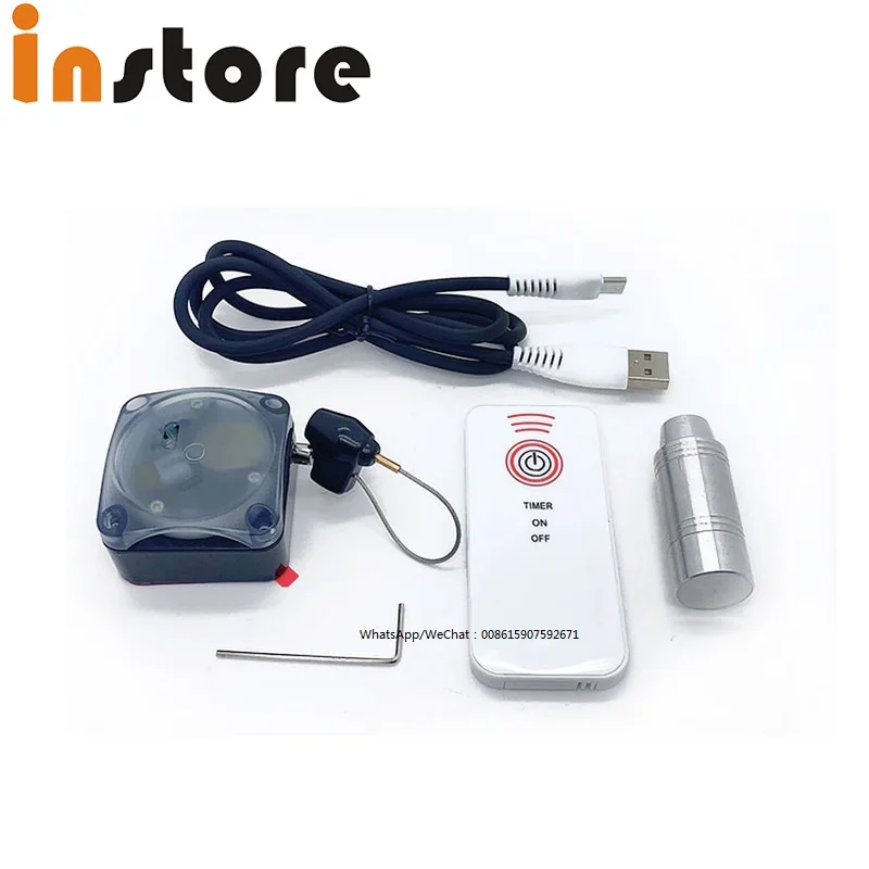 10Pcs Retractable Telescopic Anti-Theft Alarm Cable Pull Box Luxury Bag Merchandise Display Security Recoiler Box Rope Lock Wire