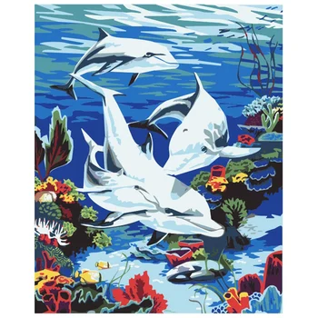 

HOT Digital Painting DIY Living Room Home Decoration Frameless Wall Art Digital Painting