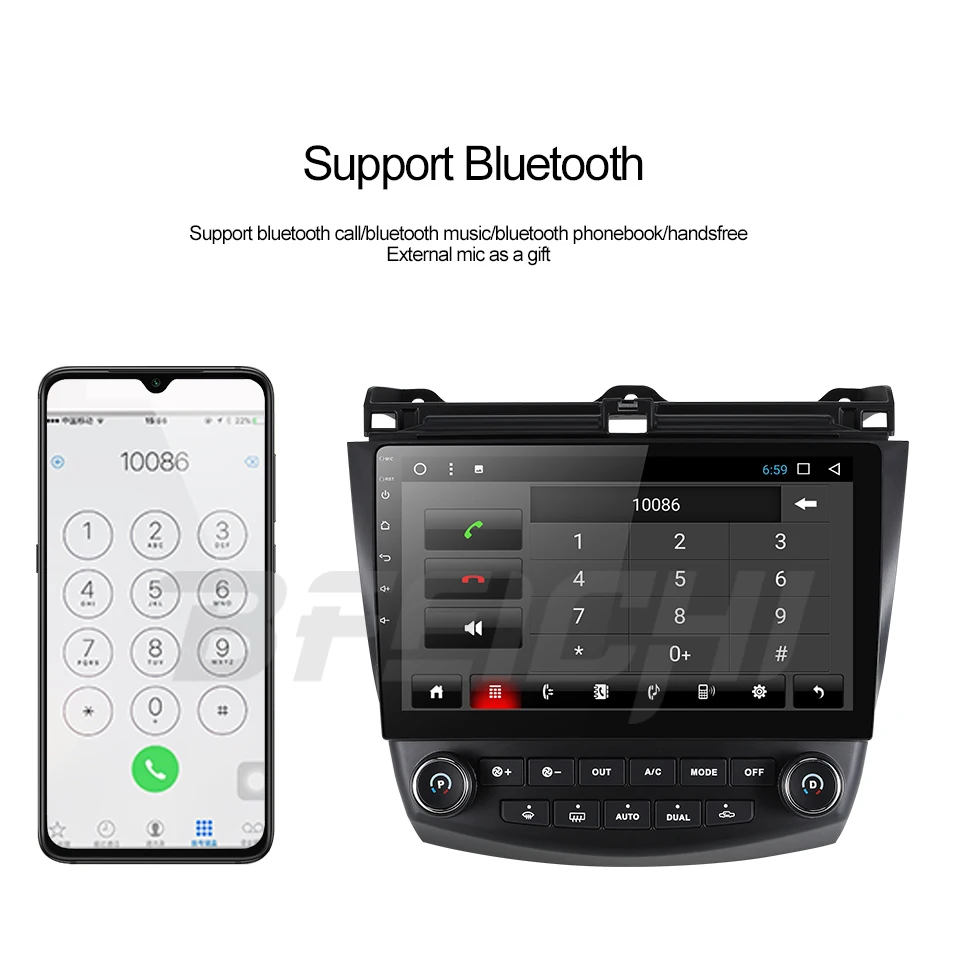 Cheap android 9.0 car dvd gps player for honda Honda Accord 7 2003-2007 with radio gps navigation support mirror link steering wheel 10