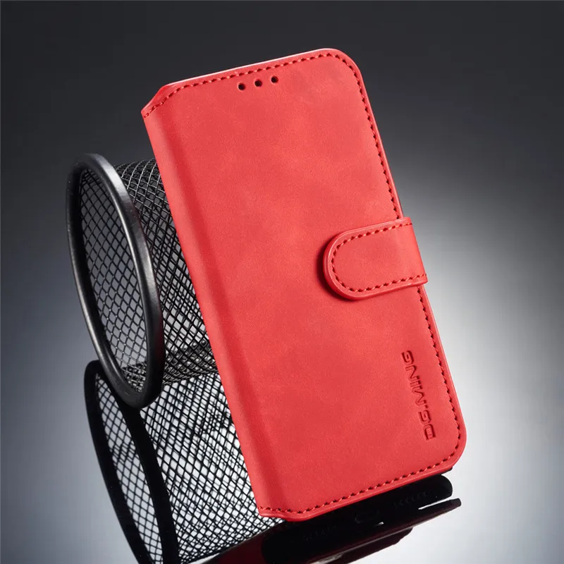 Leather 7plus Case For iPhone 11 Pro XS Max XR X Flip Wallet Coque For iPhone 7 8 6 s Plus Magnetic Card Holder Stand Etui Cover - Цвет: Red
