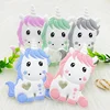 1pcs Silicone Teether unicorn Cartoon Animal BPA Free Rodents Teething Necklace Food Grade Infant Chewable Toys Baby Teether 2