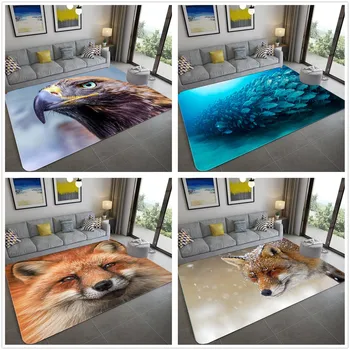 

Eagle Flish Pattern Printing 3D Carpet Soft Flannel Sofa Bedroom Rugs Modern Home Decor Rugs Carpets for Home Living Room