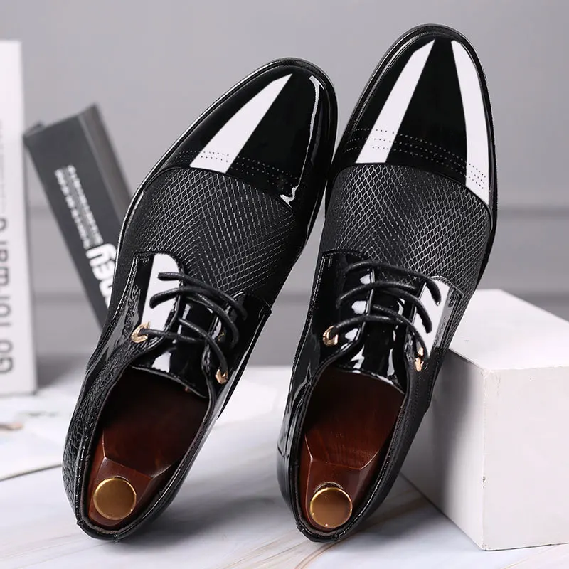Men Formal Slip On Shoes Pu Leather Flat Shoes sapato social masculino Male Business ghj7