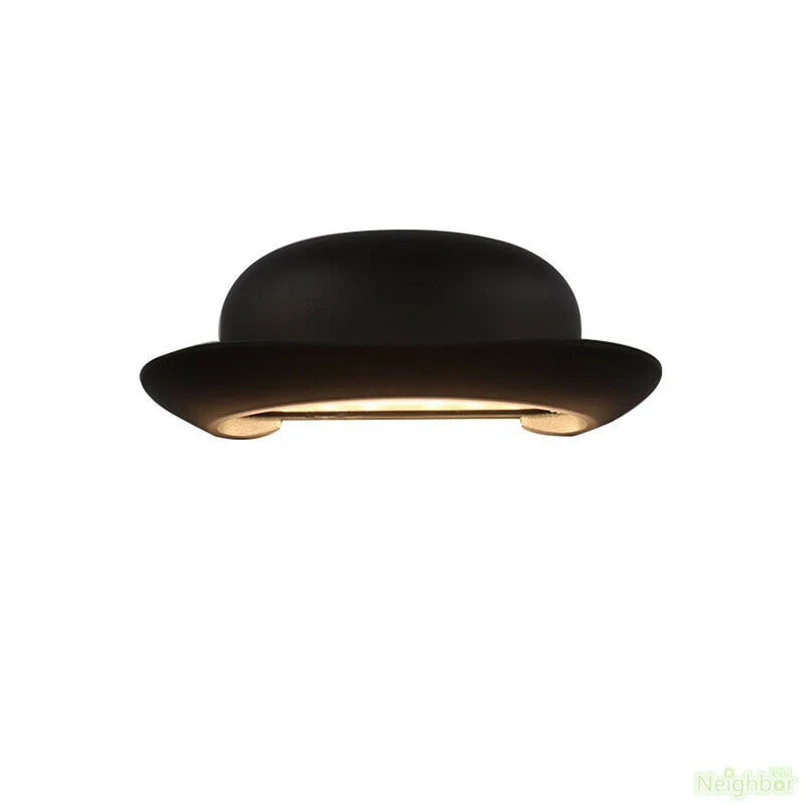

Modern Bowler Hat LED Wall lamp Outdoor waterproof Wall light Wall sconce for cafe Porch Bedroom Restaurant Bedside Aisle Decor
