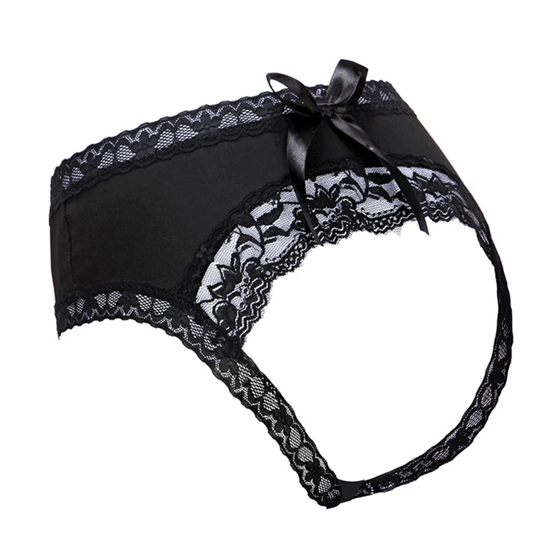 Женское кружевное нижнее белье сексуальные трусики с открытой промежностью без