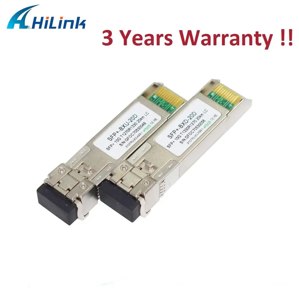 Одиночная сторона: SFP 10G BXU 10KM TX1270nm/RX1330nm WDM 10 20 км| |
