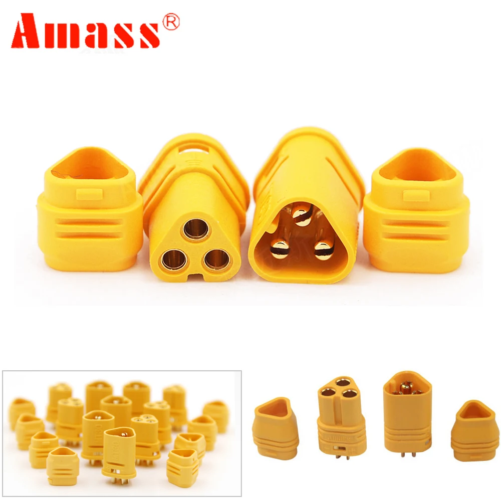

10pair AMASS MT30 2mm 3-pin Connector / Motor connector / Plug Set for RC Lipo Battery RC Model Quadcopter Multicopter