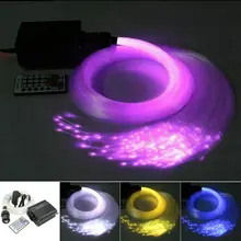 RGBW 16 Вт волоконно-оптический светильник драйвер двигателя 28Key RF пульт дистанционного управления+ 0,75 мм(D.)* 2 м(L)* 150 шт. PMMA Пластиковый кабель звезда потолок DIY