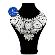 Вышивка шеи воротник diy поддельные съемные воротники водорастворимые Женская бутоньерка трехмерные кружевные аксессуары