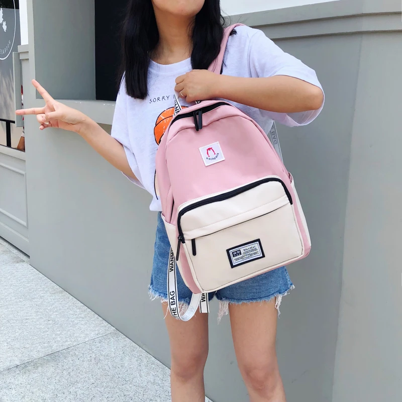 

Hifuar New Waterproof Nylon Backpack for Women Candy Color Travel Backpacks Female School Bag for Teenage Girls Book Mochilas