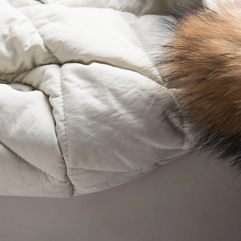 

Cotton-padded Clothes Women's 2019 Winter New Style WOMEN'S Dress Fur Collar Hooded Slim Fit Cotton Coat Mid-length Thick Cotton