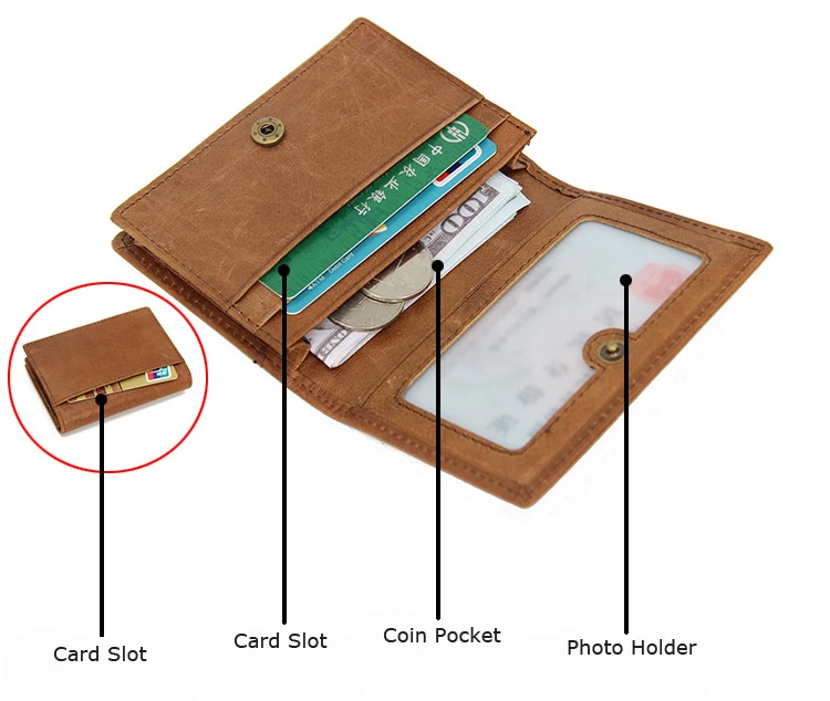 Rfid Блокировка мини-кошелек мужской подлинный маленький кошелек, кожаный винтажный Засов имя держателя карты короткий удобный кошелек унисекс кошелек