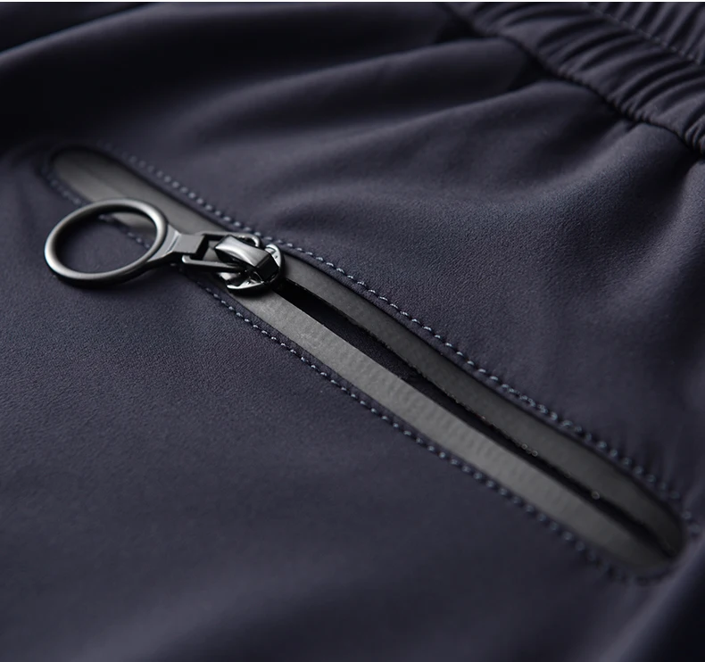 Minglu Add Velvet мужские брюки с роскошными карманами на молнии, повседневные спортивные мужские брюки, большие размеры 3XL 4XL, приталенные мужские брюки с эластичной резинкой на талии