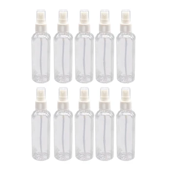 

50PCS 100 Ml Transparent Plastic Perfume Atomizer Small MIni Empty Spray Refillable Bottle Travel Bottles Set