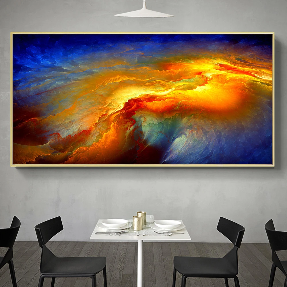 Blue And Yellow Color Cloud